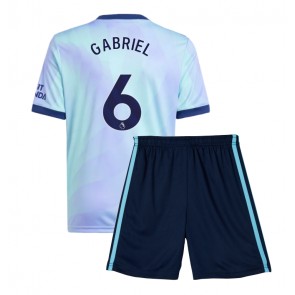 Arsenal Gabriel Magalhaes #6 Dětské Alternativní dres komplet 2024-25 Krátký Rukáv (+ trenýrky)